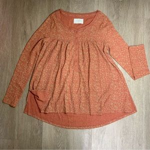 Lucky Brand Long Sleeve Flow floral pattern blouse shirt 🧡NWOT